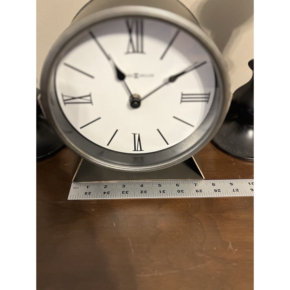Howard Miller Table Accent Clock Round Mantle Swivel Roman Numberals Quality - Picture 7 of 9